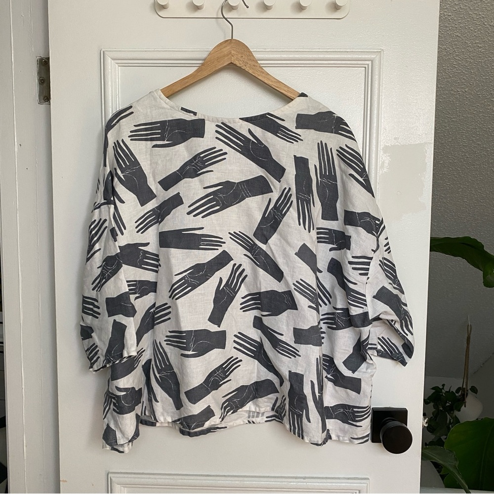 Banquet Workshop x Sunja Link oversize linen shirt